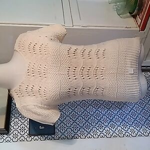 Vintage 100% cotton cream short sleeve sweater